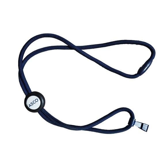 ASCO Lanyard Neck ID Card Key Holder  Navy Blue Medical Oncology Conference - Picture 1 of 3